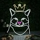 Cat Wearing A Crown Custom Neon Sign