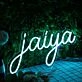 Jaiya Blue Neon Sign