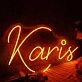 Karis Orange Neon Sign