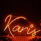 Karis Orange Neon Sign