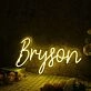 Bryson Yellow Neon Sign
