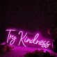 Try Kindness Purple Neon Sign