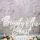 Beauty And The Beast White Neon Sign