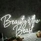 Beauty And The Beast White Neon Sign