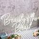 Beauty And The Beast White Neon Sign