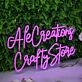 Ale Creations Crafty Store Pink Neon Sign