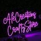 Ale Creations Crafty Store Pink Neon Sign