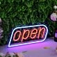 Open Red Neon Sign