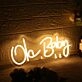 Oh Baby Yellow Custom Neon Sign