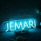 Jemari Blue Neon Sign