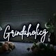 Grindaholicg White Neon Sign