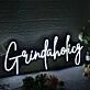 Grindaholicg White Neon Sign