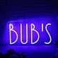 Bub's Blue Neon Sign