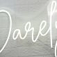 Darely White Neon Sign