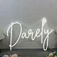 Darely White Neon Sign