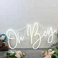 Oh Boy White Neon Sign