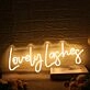 Lovely Lashes Yellow Neon Sign