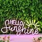 Hello Sunshine Pink Custom Neon Sign