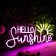 Hello Sunshine Pink Custom Neon Sign