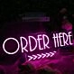 Order Here Pink Neon Sign