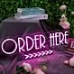 Order Here Pink Neon Sign
