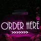 Order Here Pink Neon Sign