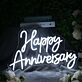 Happy Anniversary White Neon Sign