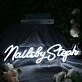 Nails By Steph White Neon Sign