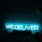 We Deliver Blue Neon Sign