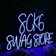 Sck6 Swag Store Blue Neon Sign