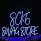 Sck6 Swag Store Blue Neon Sign