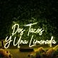 Dos Tacos Y Una Limonada Yellow Neon Sign