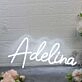 Adelina White Neon Sign