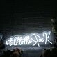 Talk To The Rock White Neon Sign
