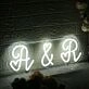 A And R White Custom Neon Sign