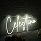 Celestino White Neon Sign