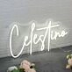 Celestino White Neon Sign