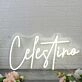 Celestino White Neon Sign