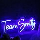 Team Smity Blue Neon Sign