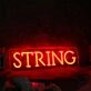 String Red Neon Sign