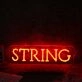 String Red Neon Sign