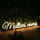 Multani Niwas Yellow Neon Sign