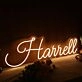 Harrell Yellow Neon Sign