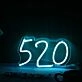 520 Blue Neon Sign