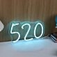 520 Blue Neon Sign