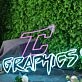 Graphics Blue Neon Sign