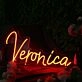 Veronica Orange Neon Sign