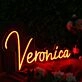 Veronica Orange Neon Sign
