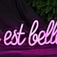 La Vie Est Belle Pink Neon Sign