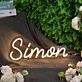 Simon Yellow Neon Sign